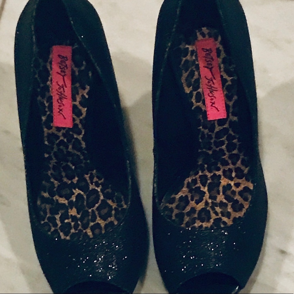 Betsey Johnson Sparkle Heels, size 6.5 - Picture 3 of 5